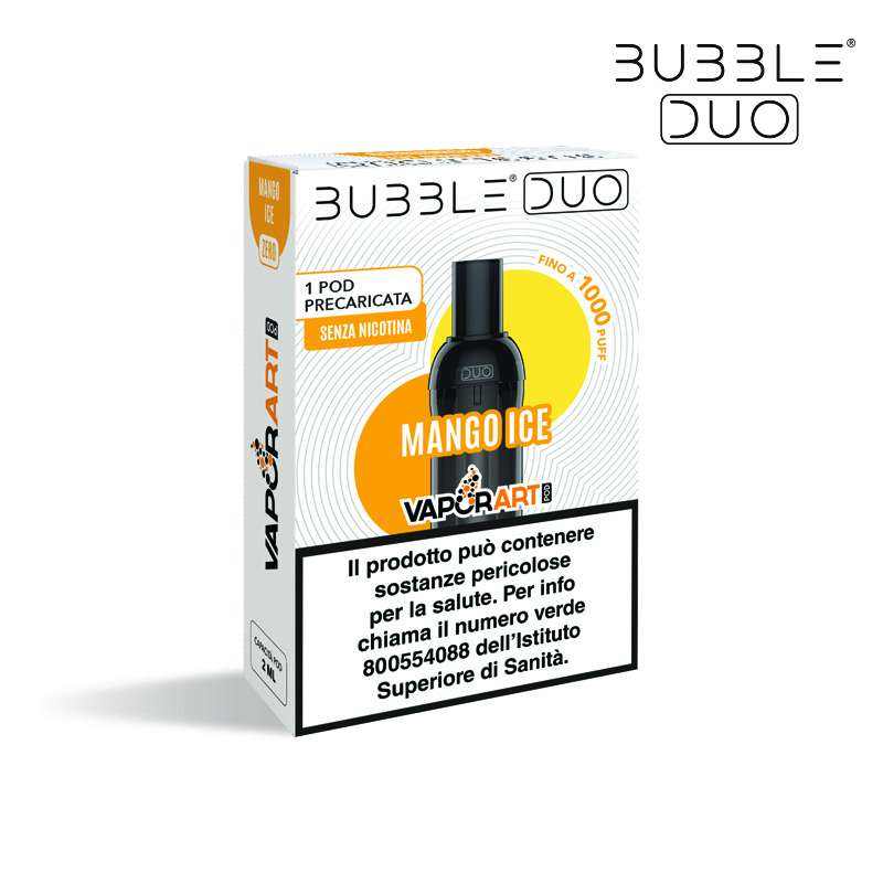 Mango Ice POD DUO - Mango Ice Pod precaricata 2ml BUBBLE | Vaporart Official Store